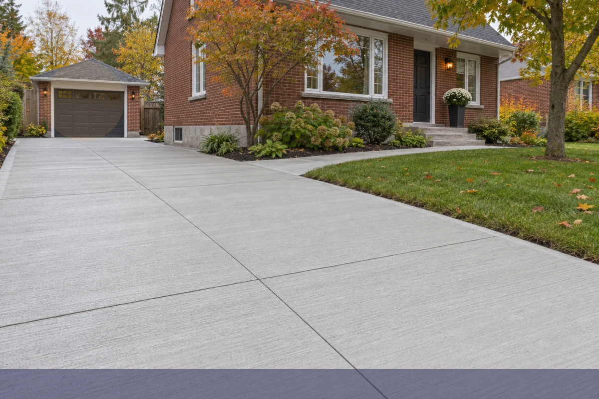 Concrete Driveways active worksite overview in Cornwall and Eastern Ontario