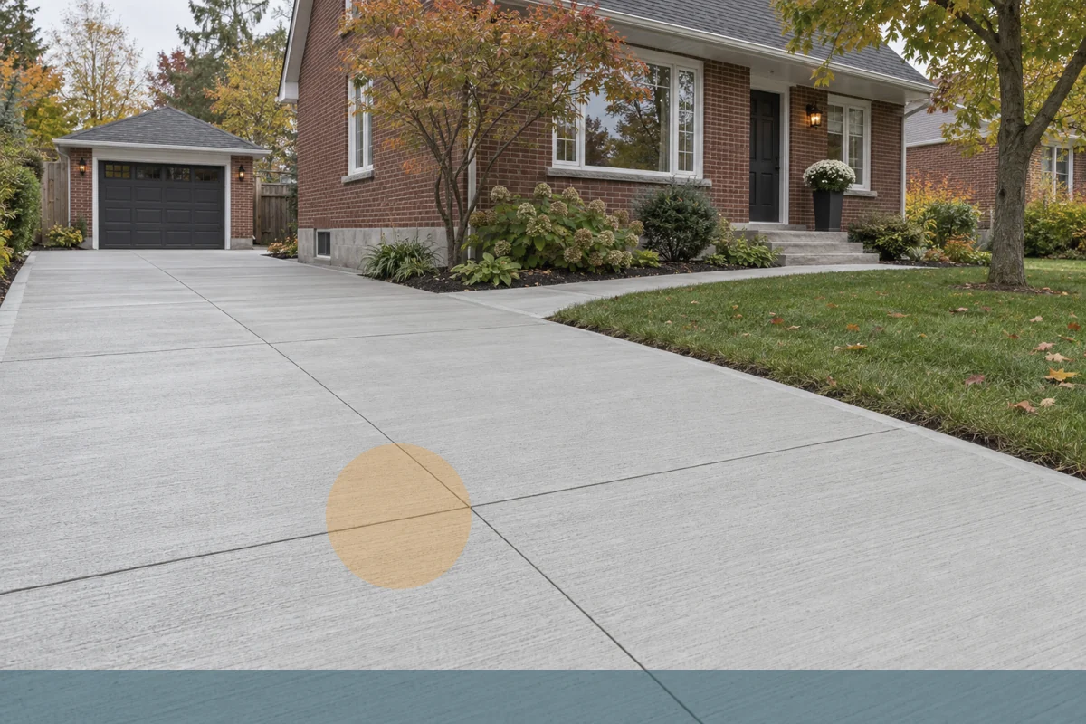 Rural Concrete Installation finished detail in Cornwall and Eastern Ontario