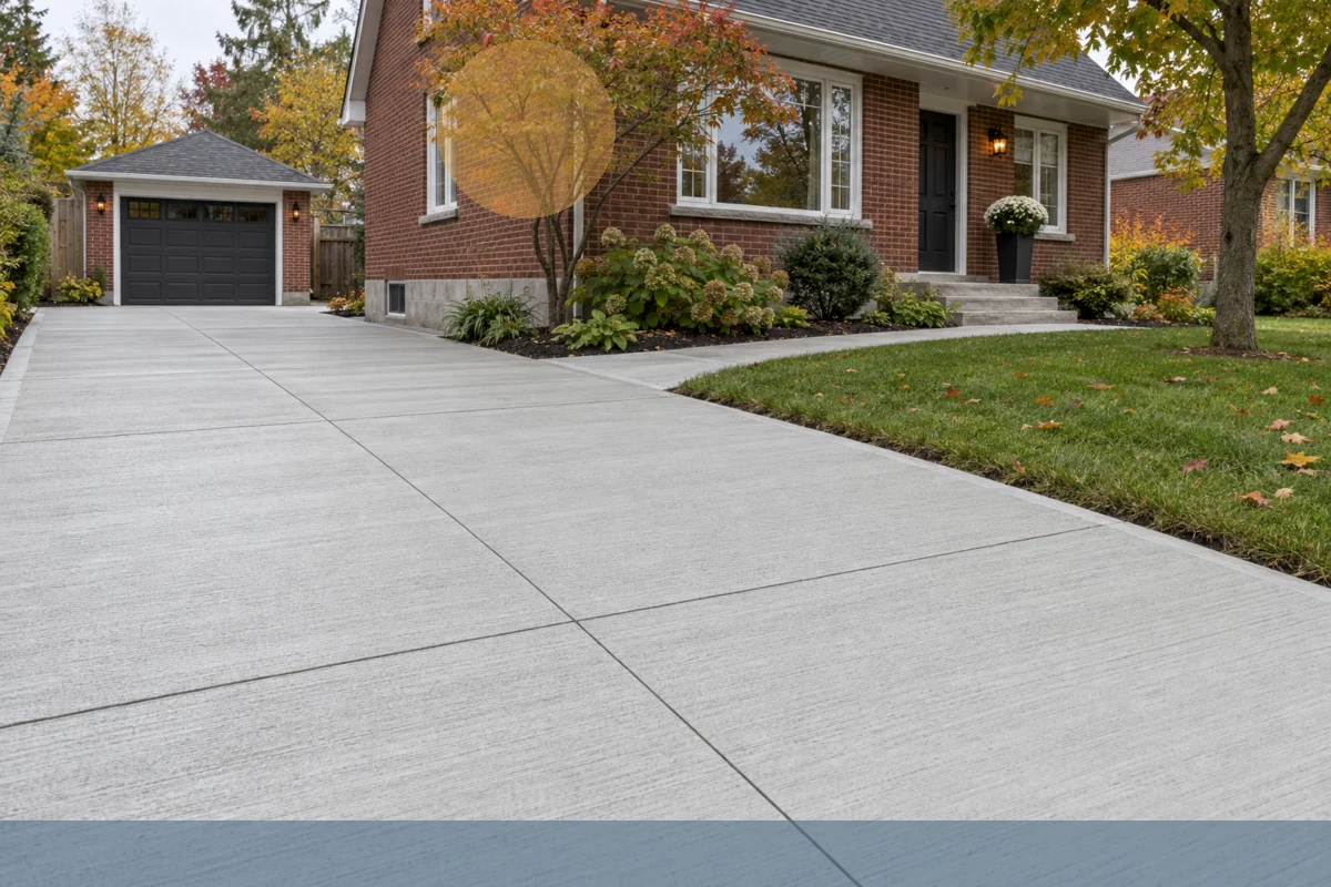 Stamped Concrete active worksite overview in Cornwall and Eastern Ontario